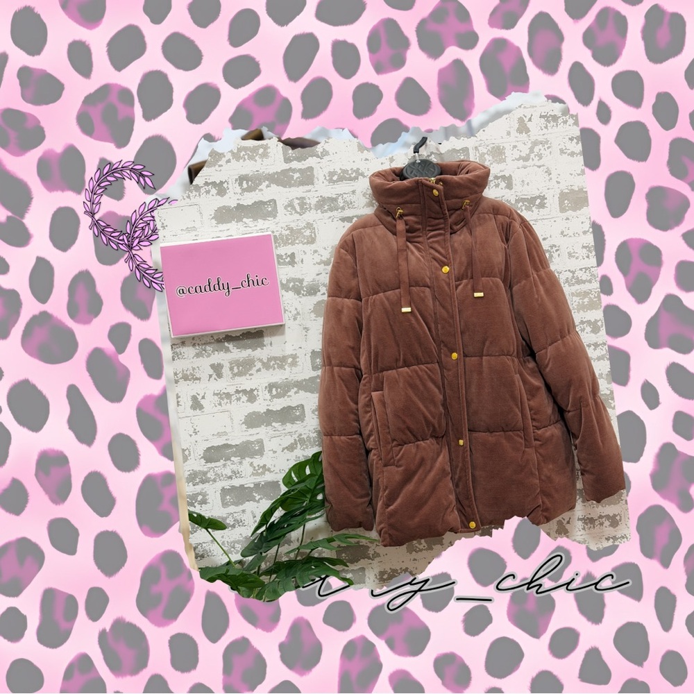 Isaac Mizrahi Plush Puffer Coat Dusty Mauve Size XL | Soft Quilted Jacket | EUC